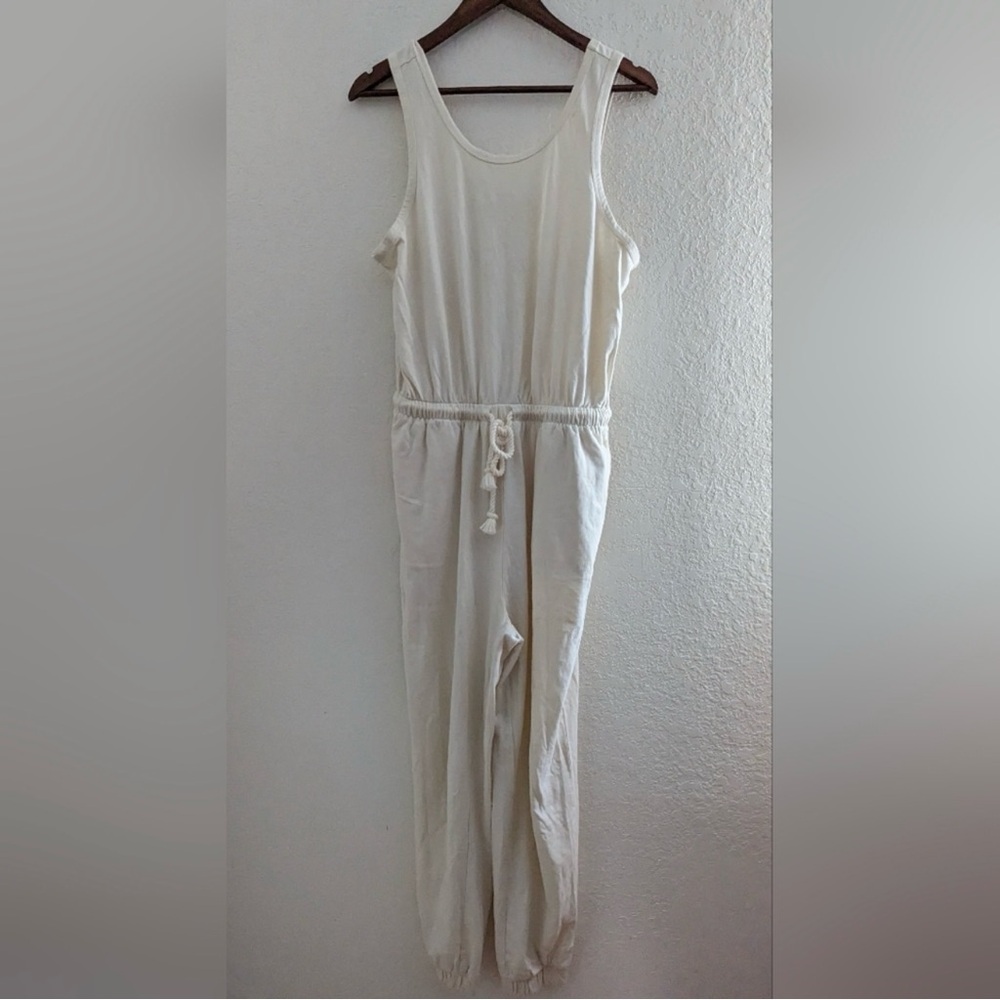 Universal Thread Off White Rope Tied Waist Sleeveless Jumpsuit